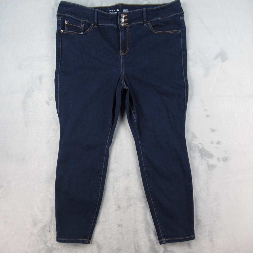 Torrid Jegging Super Soft Dark Wash Skinny Jeans Blue Plus Size 22S Short